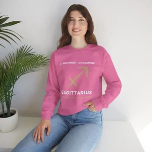 Sagittarius Crewneck Sweatshirt, Zodiac Sign, Anthropologie Inspired, Dates, - Picture 1 of 105
