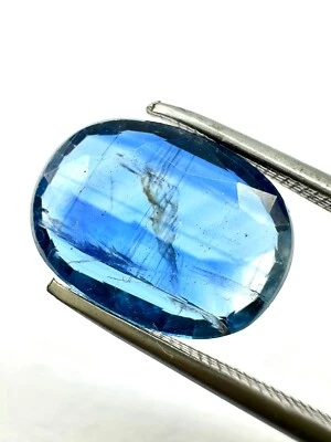 Kyanite Sapphire Gemstone, Natural Kyanite Faceted Loose Gemstone 3.5Ct 12x9mm - Image 1 of 4