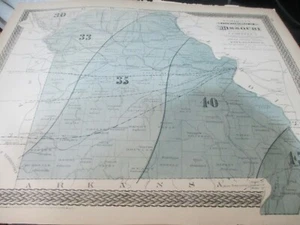 1873. ANTIQUE,ENGELMANNS CLIMATOLOGICAL  MAP OF MISSOURI . CAMPBELLS 15 BY 12INS - Picture 1 of 1