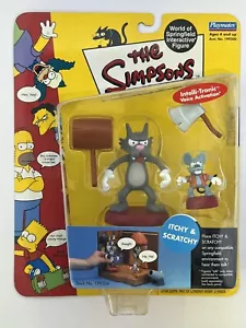 The Simpsons Playmates World Of Springfield Itchy & Scratchy Interactive Figures - Picture 1 of 6