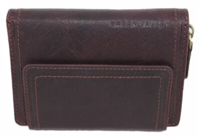 Geldbeutel Damen Leder Portemonnaie Frauen Geldbörse Braun mit vielen Fächern  - Bild 1 von 4