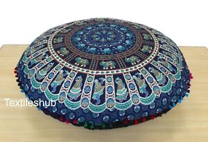 New 32" Large Mandala Round Pillow Case Bohemian Meditation Floor Cushion Covers