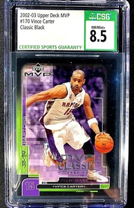 CSG 8.5 NM/MT+ VINCE CARTER 2002-03 UPPER DECK MVP BLACK CLASSIC SP #D /50 G1603 - Picture 1 of 2