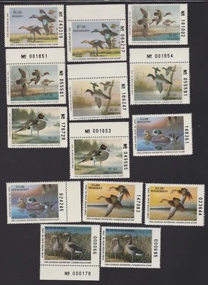 US LA1-LA14 Louisiana State Duck Stamp Mint OG NH SCV $157 - Image 1 of 2