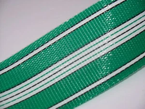 Vintage Wellington Re-Web Kit Lawn Chair Feet GREEN Black Stripes NOS 17 FT NICE - Picture 1 of 1