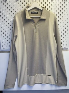 Jersey Maniere De Voir Para Hombre Talla L Beige 1/4 Cremallera Pullover Ajuste Regular - Imagen 1 de 4