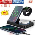 4 In 1 Wireless Charger USB Fast Charging Station For Samsung iPhone Watch 15W