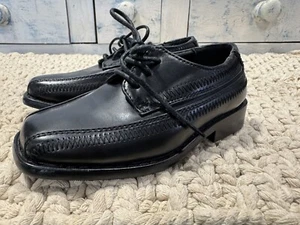 Toddler Boys Stacy Adams Black Tie Loafer Dress Shoes Toddler 8 M - Picture 1 of 8
