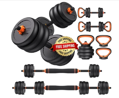 Juego De Pesas Hierro Mancuernas Para Ejercicios En Casa Para Hombre 45LBS Set - Image 1 of 4