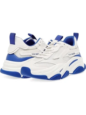 STEVE MADDEN Womens White Dual Possession Platform Sneakers Shoes 9.5 M - Image 1 of 2