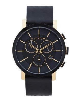 Rip Curl BEACON CHRONO LEATHER SURF WATCH - A3195 Midnight Gold Rrp $349.99 - image 1 of 4