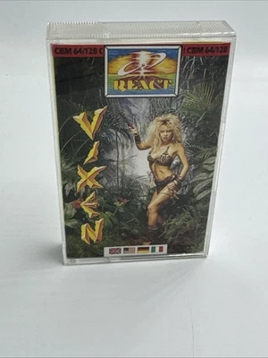 Vixen React Games Commodore 64/128 C64. Datasette Komplett Top Zustand - Bild 1 von 4