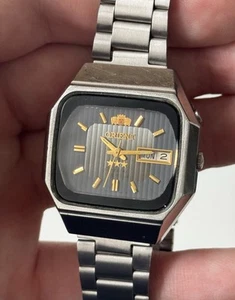 Reloj Pulsera Hombre Vintage Cristal Orient Automático DÍA/FECHA 21 Joyas - Imagen 1 de 11