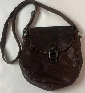 Jack Georges Buffalo Leather Voyager Horseshoe Crossbody Shoulder Bag Purse - Picture 1 of 10