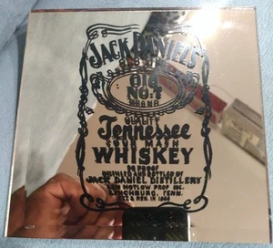 Jack Daniels Vintage Karneval Jahrmarkt Glas Spiegel Preis 6" x 6" - Bild 1 von 9