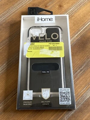 Funda de impacto de silicona iHome Velo para iPhone 6/7/8/SE, negra Foto 1 de 2