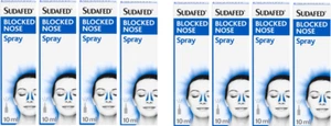 Sudafed Blocked Nose Spray Unblocks Fast Non-Drowsy- last for 10Hrs 8x 10ml - Picture 1 of 4