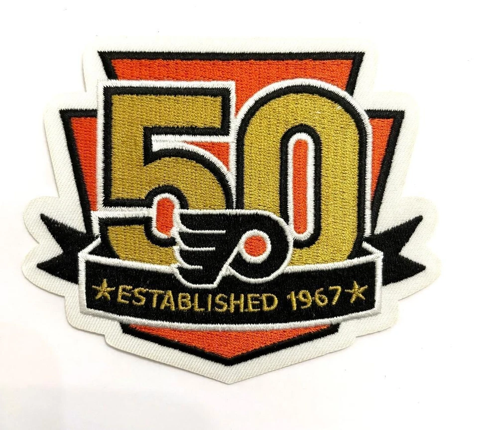 2017 NHL Philadelphia Flyers 50th Anniversary Jersey Patch - Image 1 of 1