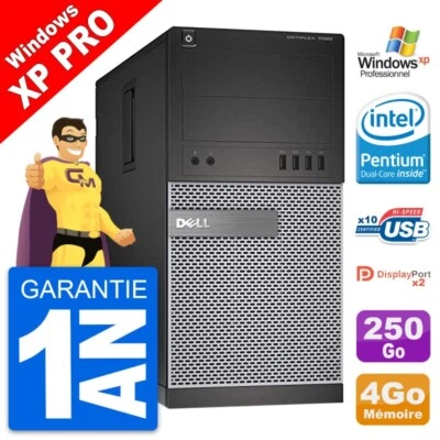 PC tour DELL OptiPlex 7020 Intel G3220 RAM 4Go Disco Duro 250Go Windows XP - Imagen 1 de 4