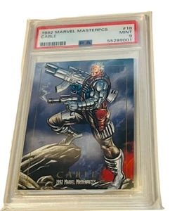 Marvel Masterpieces Comic Card 1992 Sky Box PSA 9 X-Men Cable #18 POP 19 X-Force - Picture 1 of 3