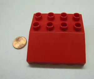 Vintage Lego Duplo RED ROOF AWNING Overhang House Block Christmas Part - Picture 1 of 3