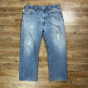 Vintage Levis Herrenjeans 36x26 blau 505 normale Passform gerades Bein Denim gesäumt - Bild 1 von 7