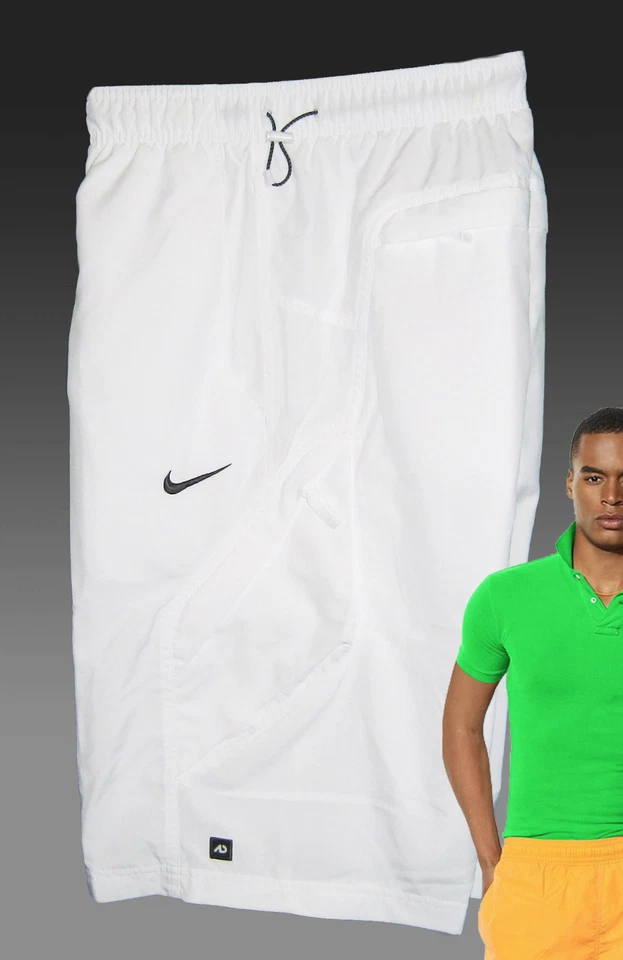 NUEVO Nike AD Athletic Dept Pantalones Cortos de Práctica de Tenis Más Largos Blanco Mediano M Foto 1 de 2
