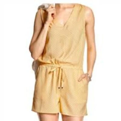 Banana Republic желтый белый геометрический принт блузон без рукавов Детский комбинезон средний - Изображение 1 из 4