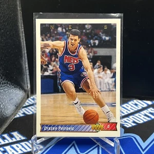 Drazen Petrovic 1992-93 cubierta superior #122 Brooklyn Nets casi nuevo (A) - Imagen 1 de 2