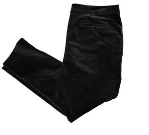 J Jill Velvet Pants Black Cotton Side Zip Size 16 - Picture 1 of 8