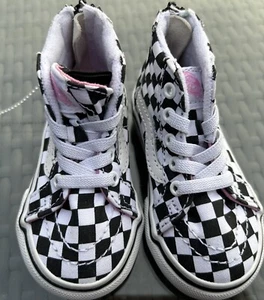 VANS CANDY HEARTS SK8-HI ZIP 'Black/White/Multi' Toddler Size 4 - Picture 1 of 6