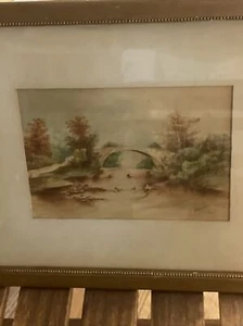 Beautiful 19th Century Watercolor  Signed F. Boileau - Picture 1 of 12