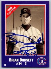 1990 Columbus Clippers Police #18 Brian Dorsett SIGNED   Columbus Clippers