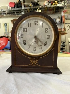 Plymouth Mantle Clock Excellent Shape 10” Tall x 9” Wide x 5 1/2” Deep - Picture 1 of 7