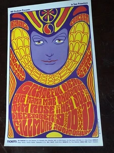 Bill Graham Poster Fillmore BG-40 Grateful Dead Big Mama Thornton 2nd Printing - Picture 1 of 2