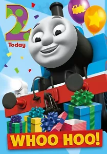 2nd Birthday Card Thomas The Tank Engine Age 2 Birthday Card Includes Envelope - Picture 1 of 3