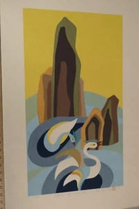 LIMITIERTE AUFLAGE SIGNIERTER KUNSTDRUCK CHINESISCHER KÜNSTLER PAK HING KAN REFLEKTION VON VÖGELN - Bild 1 von 7