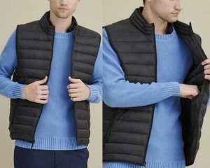 Men's Andrew Marc NY Stand Collar Puffer Vest Black $195 Medium NEW - Picture 1 of 8
