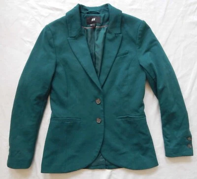 Blazer Verde Abrigo Deportivo Traje Chaqueta - 8 Mujer Pequeño H&M Foto 1 de 4