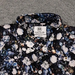 Kurt River Shirt Mens 2XL Slim Fit Lightweight Casual Floral Button Up - Picture 1 of 14