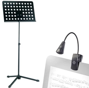 K&M 12179 Orchester Notenpult + Flexlight Leuchte - Picture 1 of 3