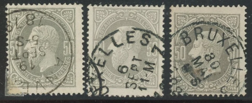 Belgium 1869 : 3x Good Very Fine Used Stamp - Catalog Value : 45€ - Image 1 of 1