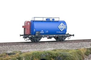 KM1 263004 Gauge 0 Aral Tank Wagon Blue Brass for Märklin Kiss Mbw Like New Ob - Picture 1 of 1