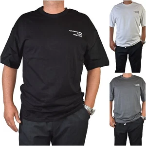 t shirt da uomo in cotone a manica corta mezza maglietta bianca maglia l xl xxl - Picture 1 of 20