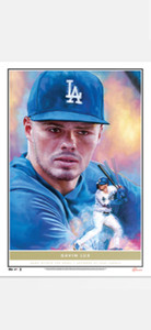2020 TOPPS GAME WITHIN THE GAME FINE ART PRINT #8 /99 DODGERS GAVIN LUX