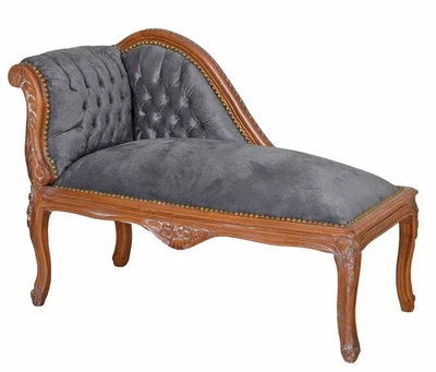 Antique Chaise Longue Baroque Sofa Rococo Recamiere Ottoman Couch Bench Stool - Image 1 of 4