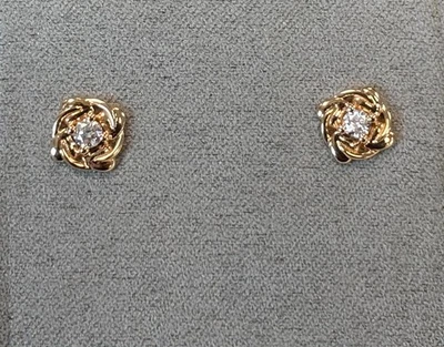 Clogau Welsh 18ct 1854 Gold Tree of Life Diamond Earrings Rare Wales - Image 1 of 4