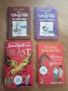 Childrens Hardback Books X4 Including Diary of A Wimpy Kid - Picture 1 of 1