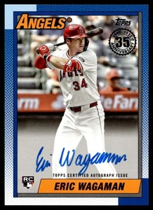 2025 Topps Update 1990 Baseball Blue Eric Wagaman Rookie Auto Angels #90B2-EW - Picture 1 of 2