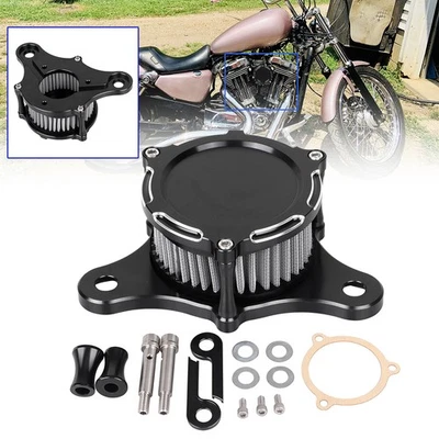 Filtro filtro de aire corte negro para Harley Electra Tri Glide FLHTCUTG FLHTK FLHTC Foto 1 de 4